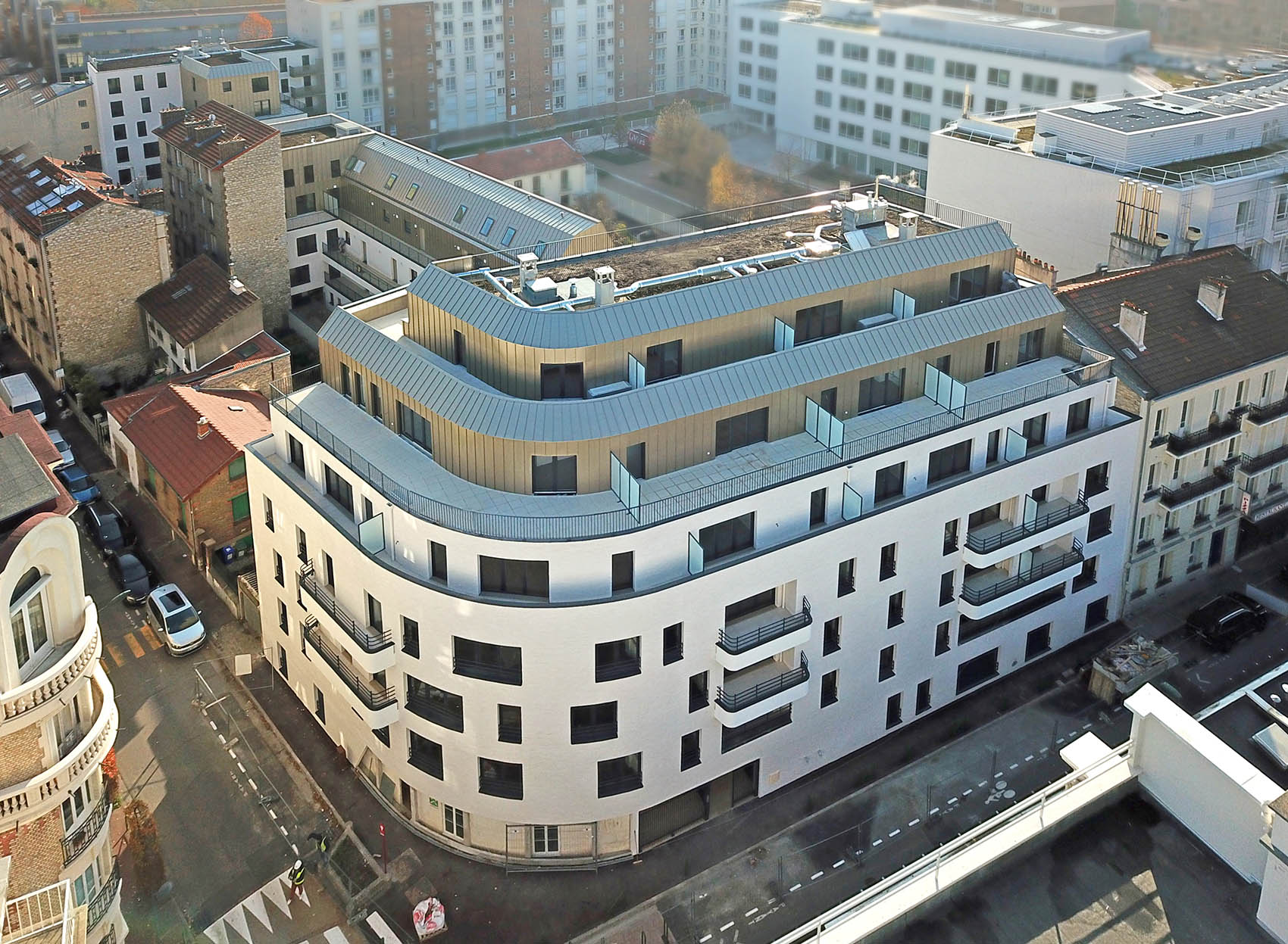 Résidence de 94 logements vue du ciel